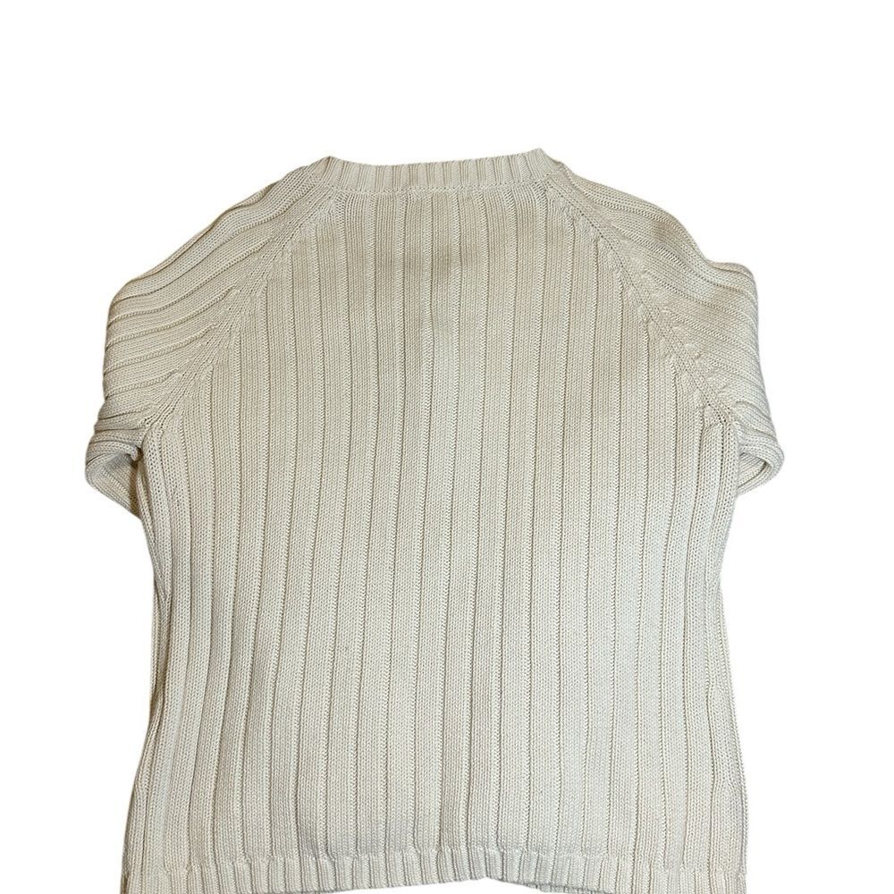 Womens Vintage Great Northwest Button Up Cable Knit Sweater 100% Cottton Size L - Picture 5 of 6